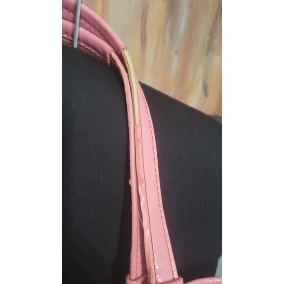 Coach Scribble Pop Art Tote Bag F19184 Pink Patent Leather Trim Shoulder Purse - Picture 13 of 15